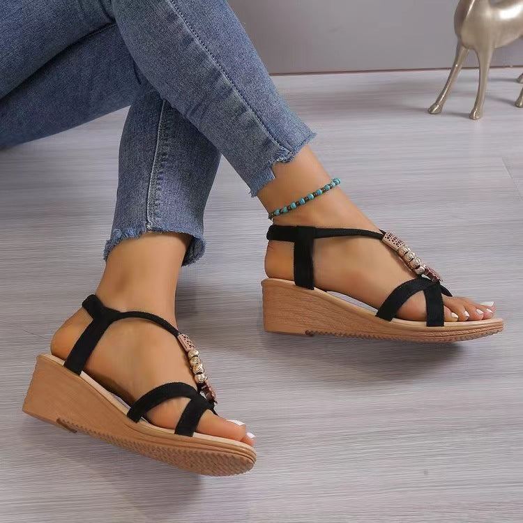 Open Toe Flat Gladiator Sandals For Women