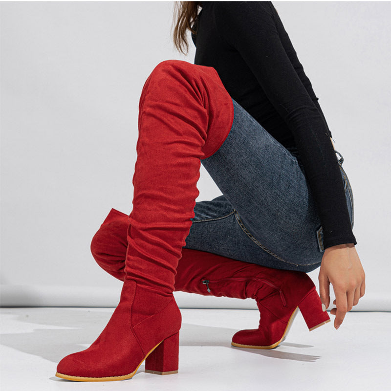 Suede Over the Knee Boots for Women | Chic High Boots Outfit Winter 2025