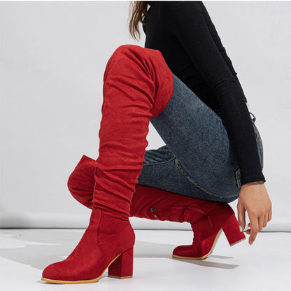 Suede Over the Knee Boots for Women | Chic High Boots Outfit Winter 2025