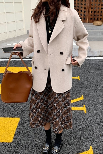 Short Double-Sided Cashmere Coat – Coats Outfits Women & Elegant Winter Layering