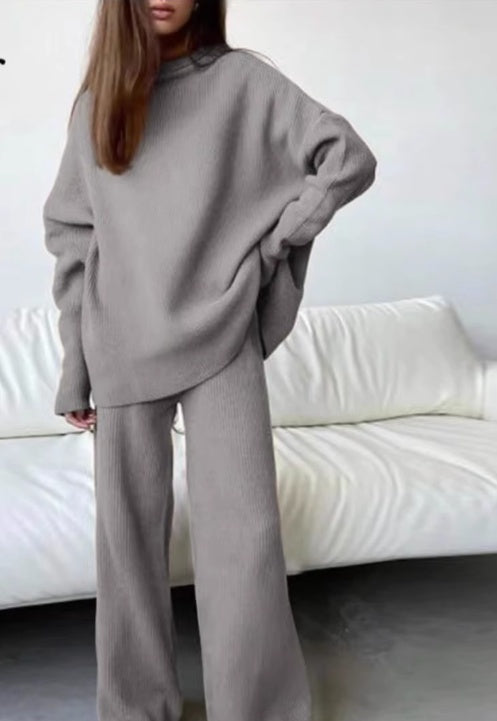 Winter Fashion Turtleneck Sweater Jogging Pants Women Tracksuits