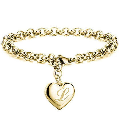 Womens Stainless Steel Gold Silver Link Bracelet