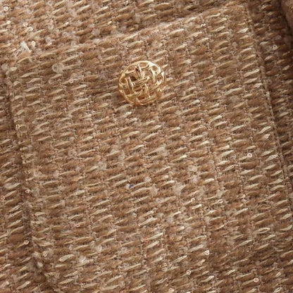 Luxury Cropped Casual Autumn Tweed Coat – Coats for Women Casual & Autumn Outfits