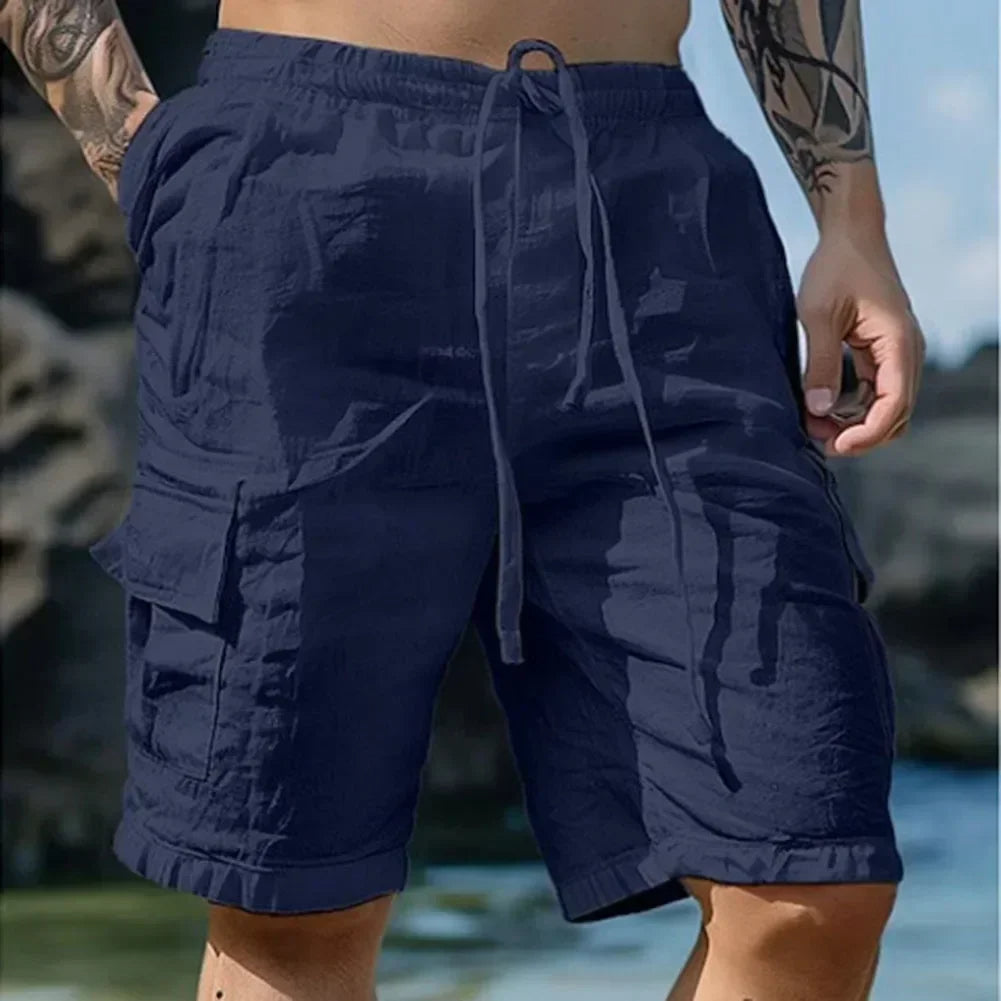 Men’s Loose Cargo Shorts – Casual Streetwear with Pockets for Beach & Sports