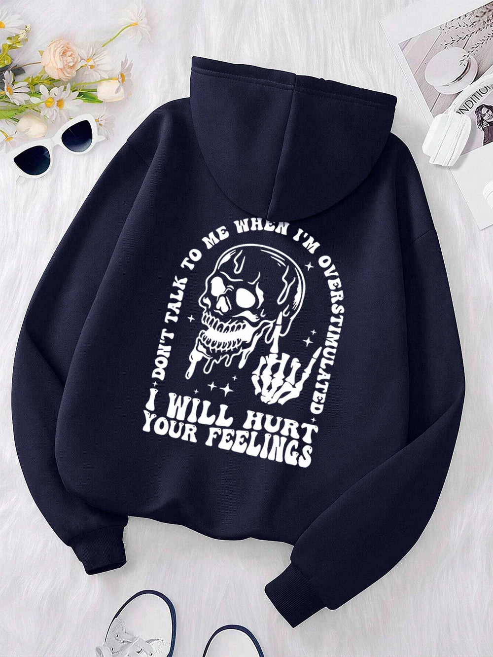 I Will Hurt Your Feelings Printed Funny Graphic Hoodies