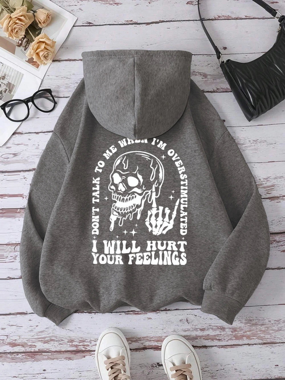 I Will Hurt Your Feelings Printed Funny Graphic Hoodies