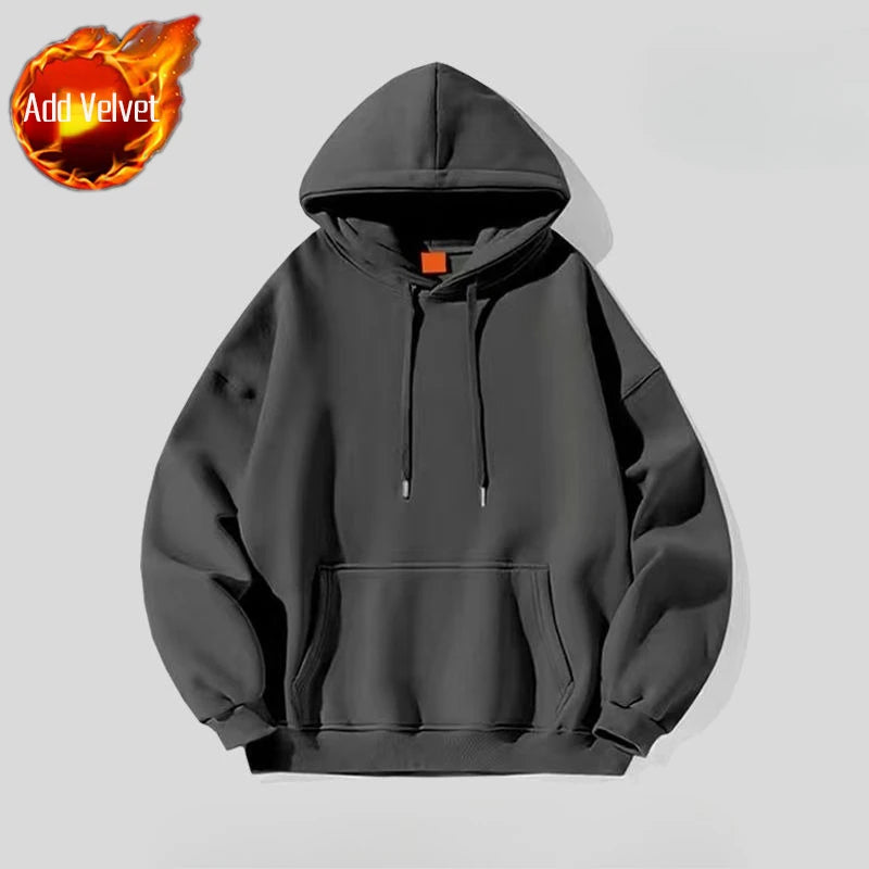 Full Cotton Soft Plain Colors Warm Hoodies