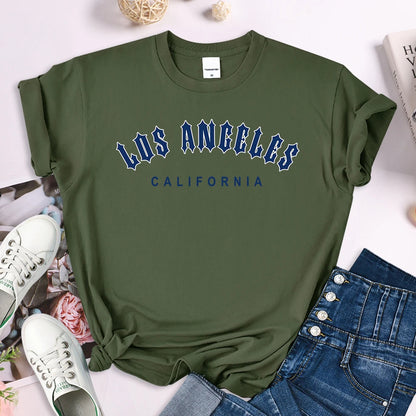 Life Is Beginning Los Angeles California Printed Cool T Shirts