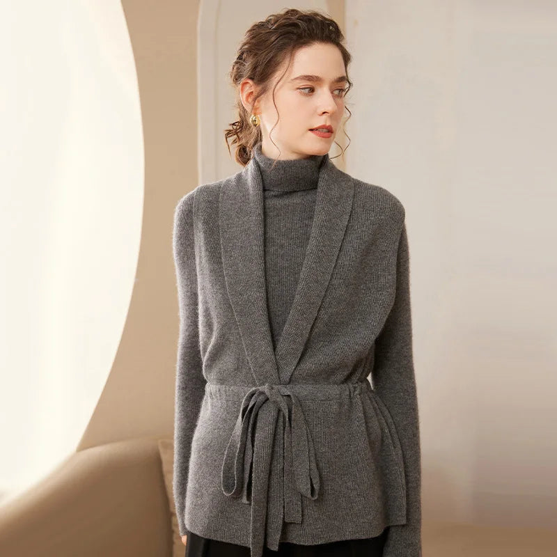 Autumn Winter Cashmere Women Soft Cardigan