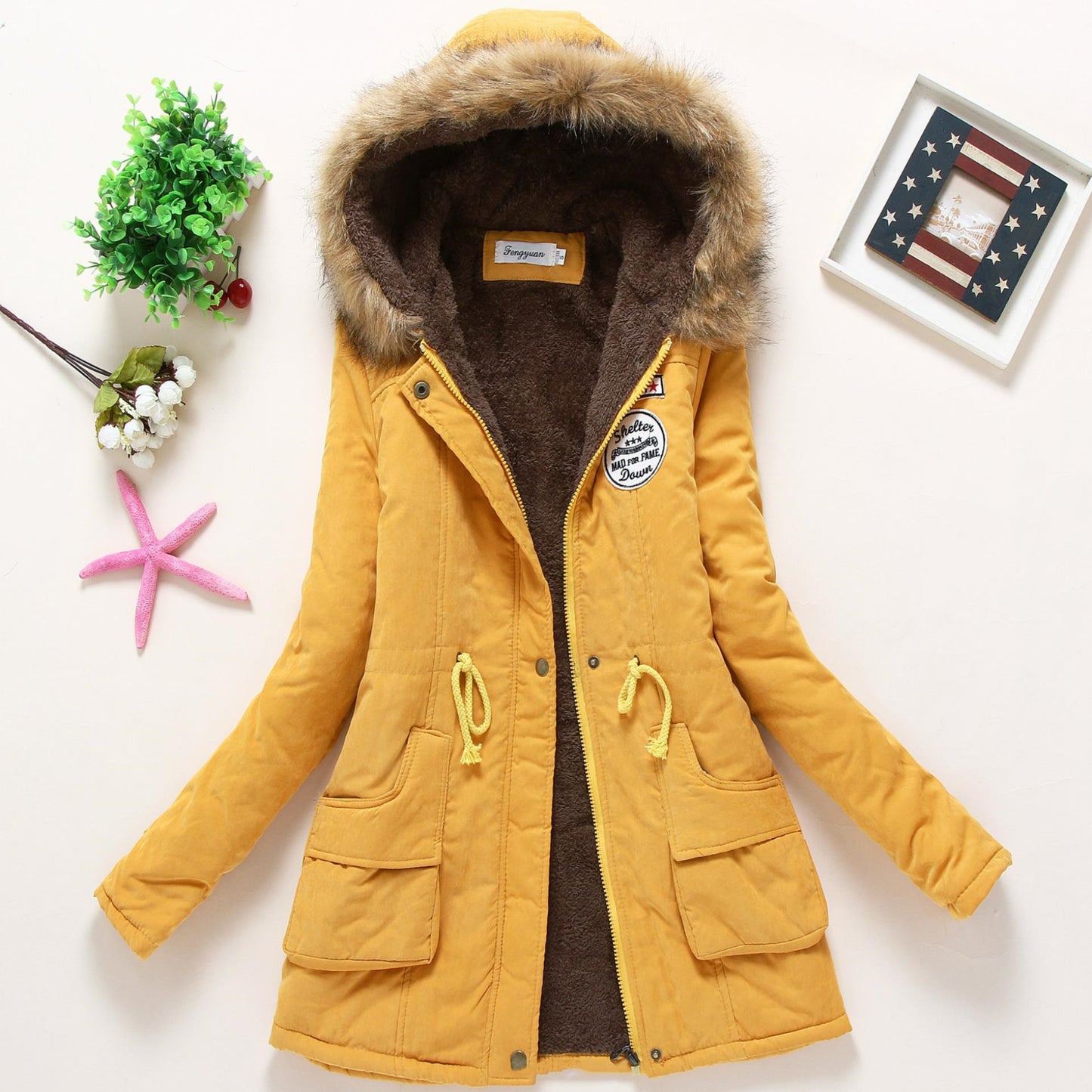 High Quality Casual Long Sleeve Cotton Women Winter Outwear Coats