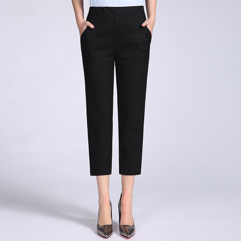 Spring Style Drawstring Skinny Women Ankle Pants