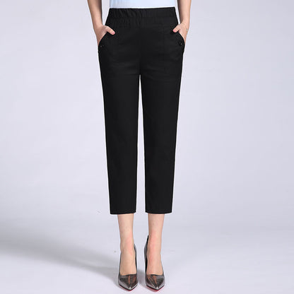 Spring Style Drawstring Skinny Women Ankle Pants