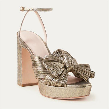 Casual Bowknot Design High Platform Women Sandals