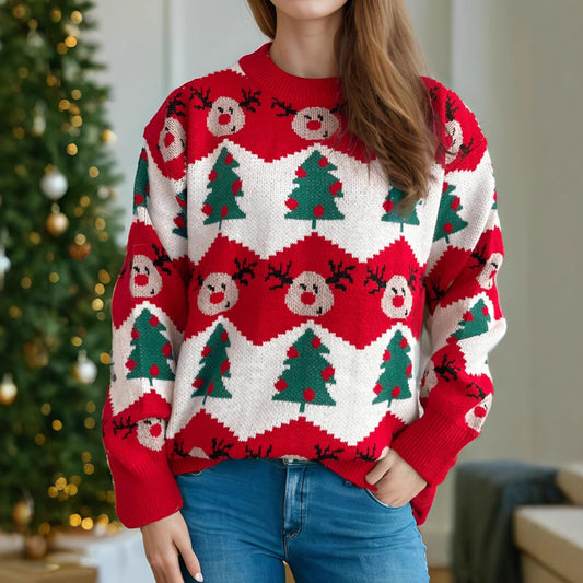 Christmas Casual Knitted Pullover – Cozy & Festive Vibes