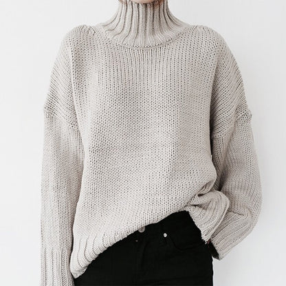 Fashionable Knitted Pullover Sweater for Women – Classic & Cozy