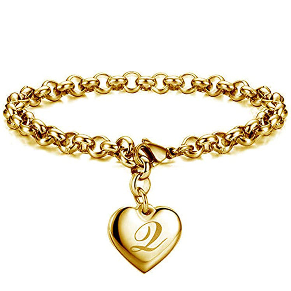 Womens Stainless Steel Gold Silver Link Bracelet