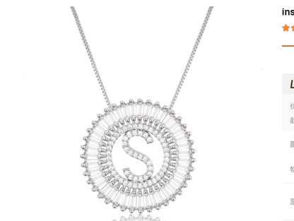 A Z Letter 6mm Imitation Pearls Necklace For Women