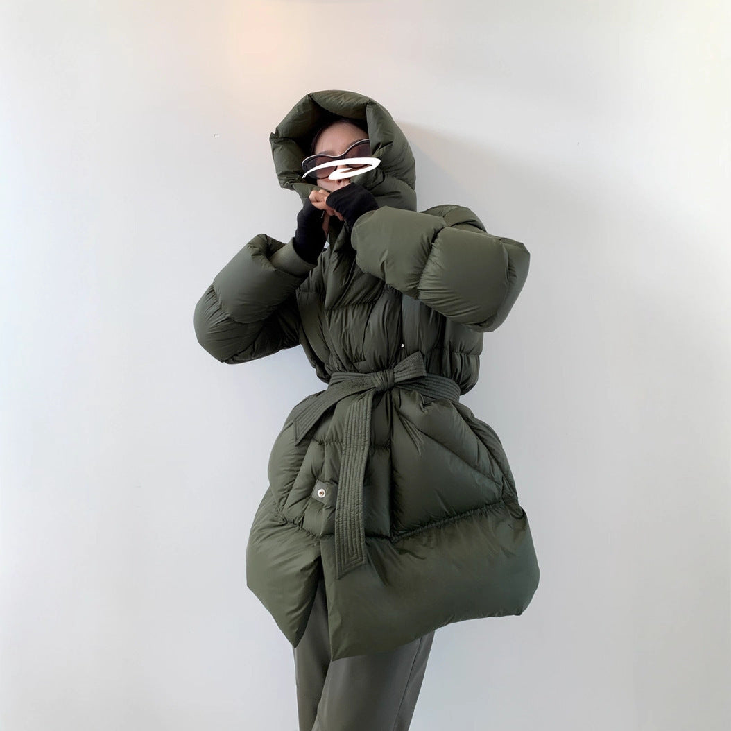 New Winter Fashion Hooded Floral Warm Parka