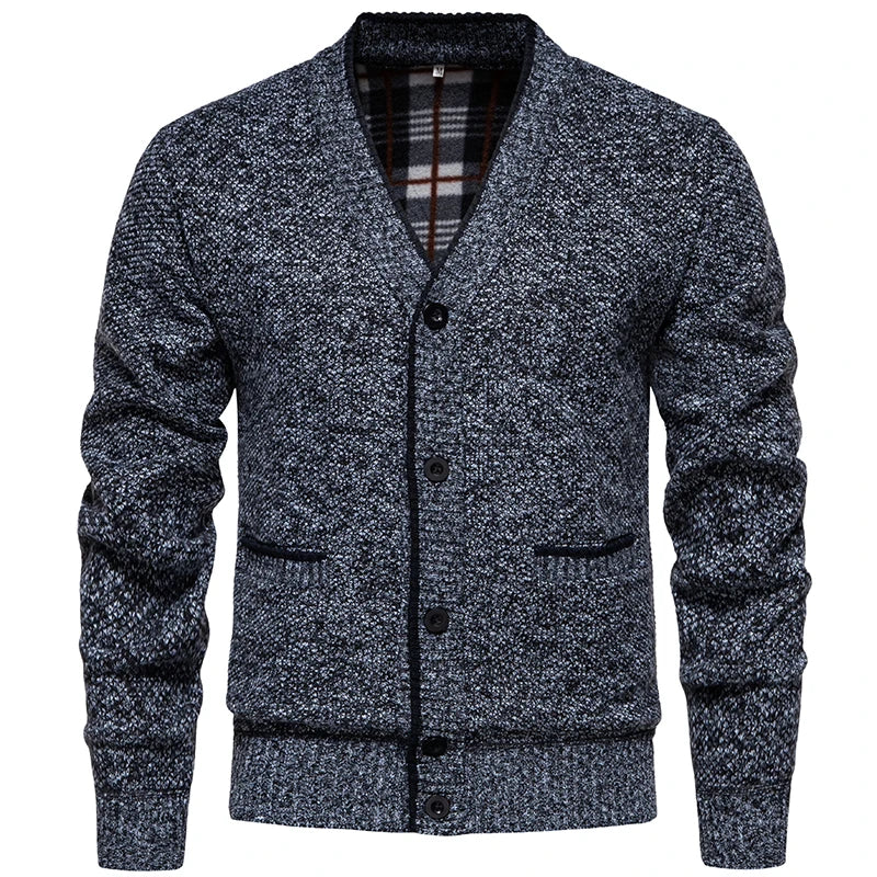 Autumn V Neck Men Cardigan Sweater