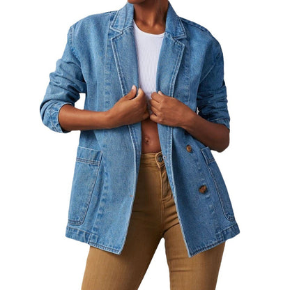 Chester Blue Long Sleeve Denim Coat