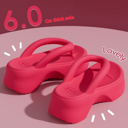 2025 New Summer Womens Soft Sole Cloud Slippers Eva Thick Platform Non Slip Flip Flops For Beach Bathroom