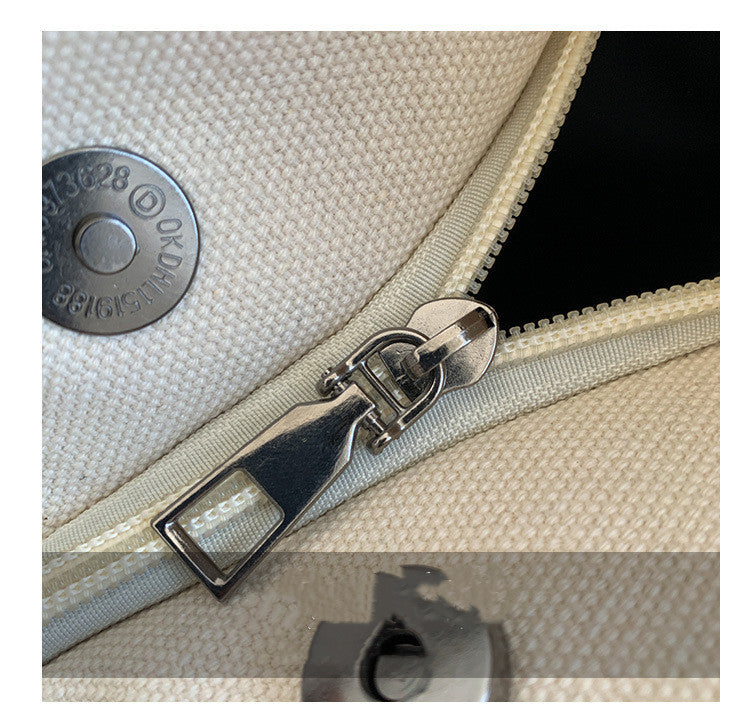 Trendy Canvas Bucket Messenger Bag – Versatile Street Style Shoulder Bag for Women 2025