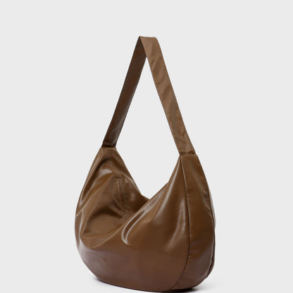 Large Capacity Soft Leather Tote Bag Minimal Chic Shoulder Crossbody