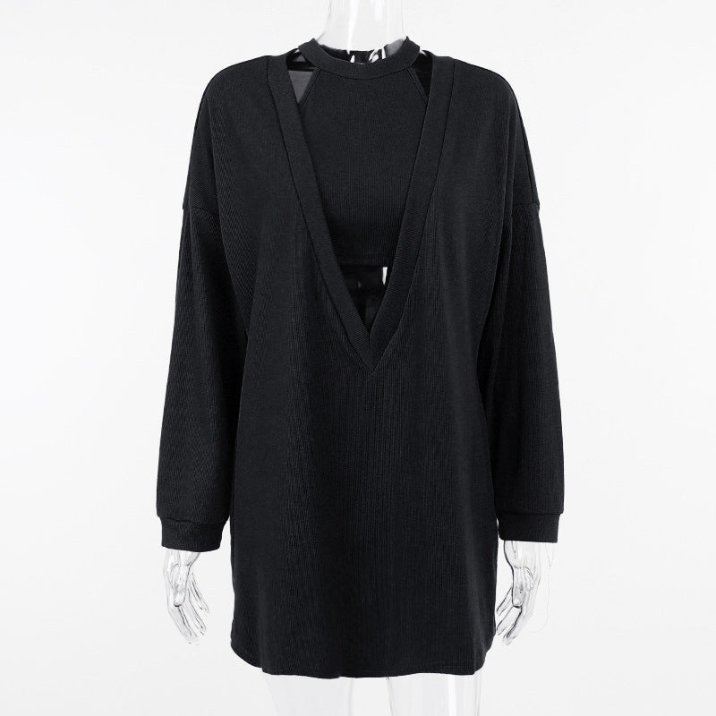 Vibe & Elegance Knitted Long Sleeve Top & Bottom Two-Piece Outfit Set | Chic Officewear Style 2025