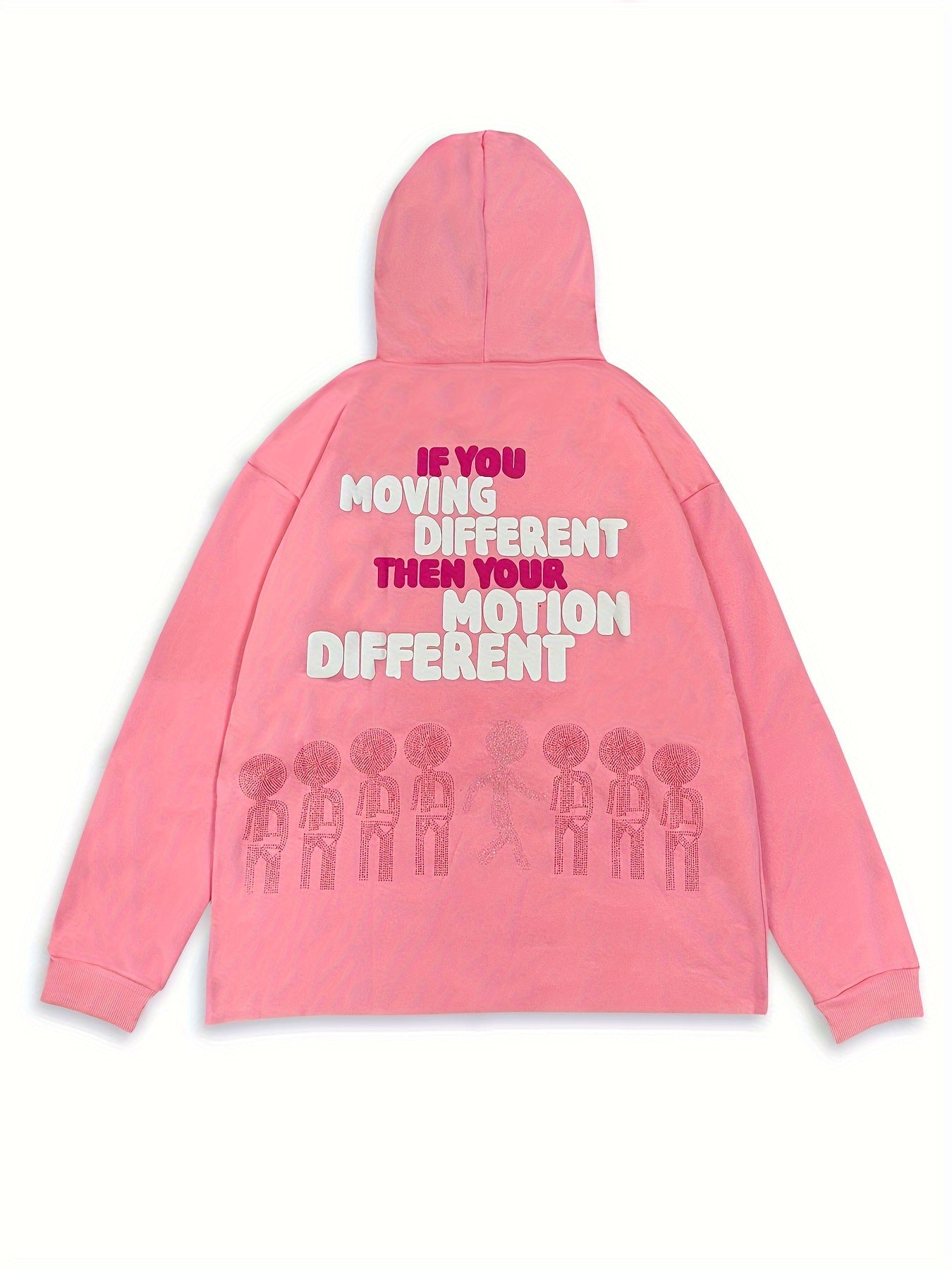 Y2K Oversized Men's Hoodie – Geometric Alphabet Print Pullover for Fall/Winter Streetwear Style