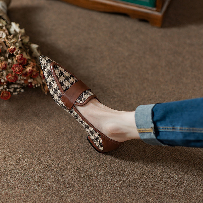 Classic Elegant Style Low Heel Women Loafer Shoes