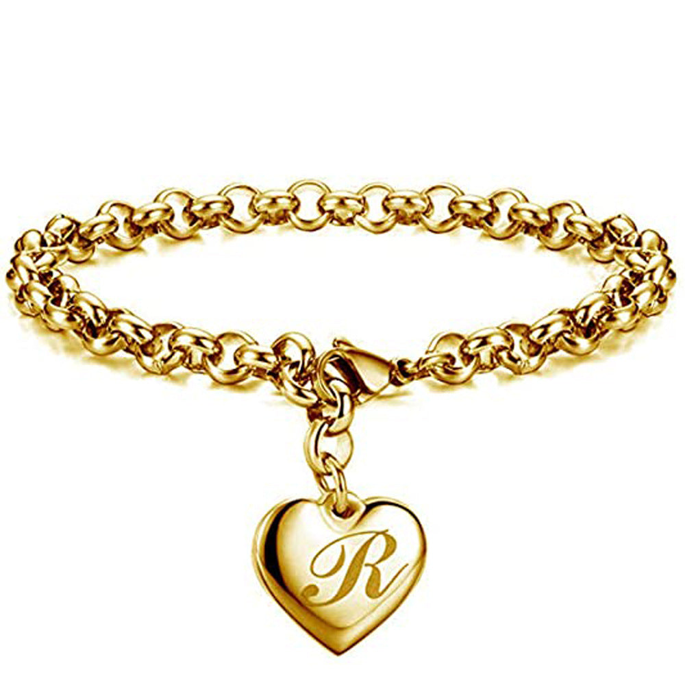 Womens Stainless Steel Gold Silver Link Bracelet
