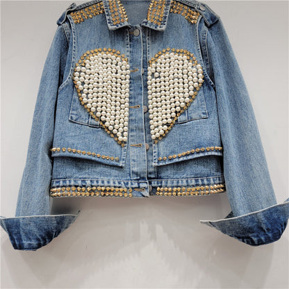 New Fashion Womens Cropped Denim Jacket Coat