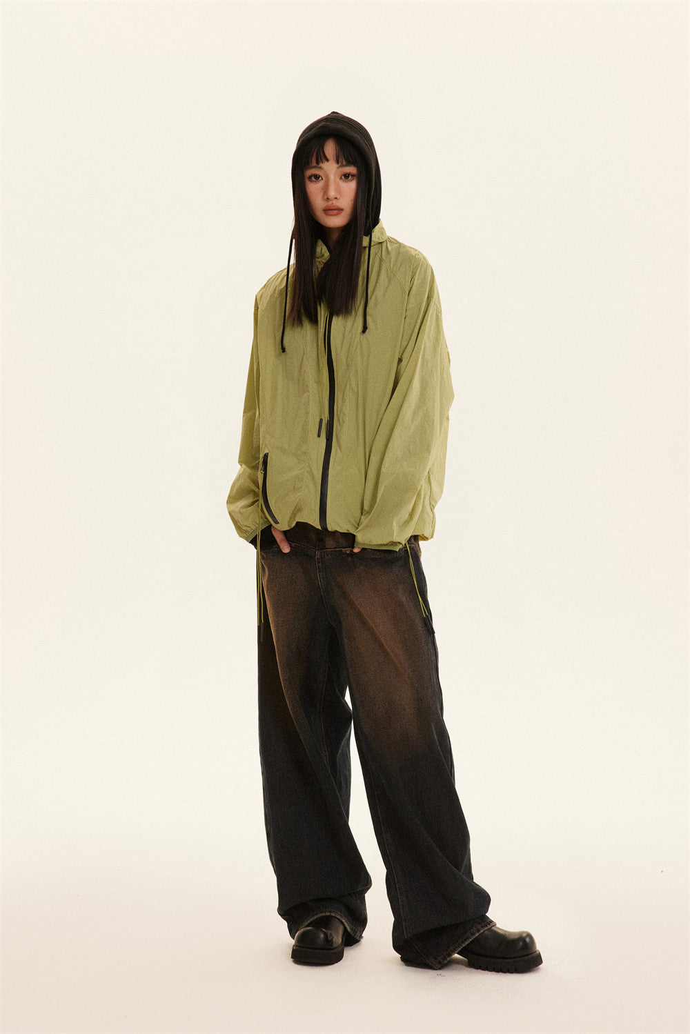 Stand Collar Sun Protection Trip Wear Style Thin Jacket