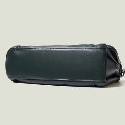 Retro One-Shoulder PU Leather Handbag Horizontal Square