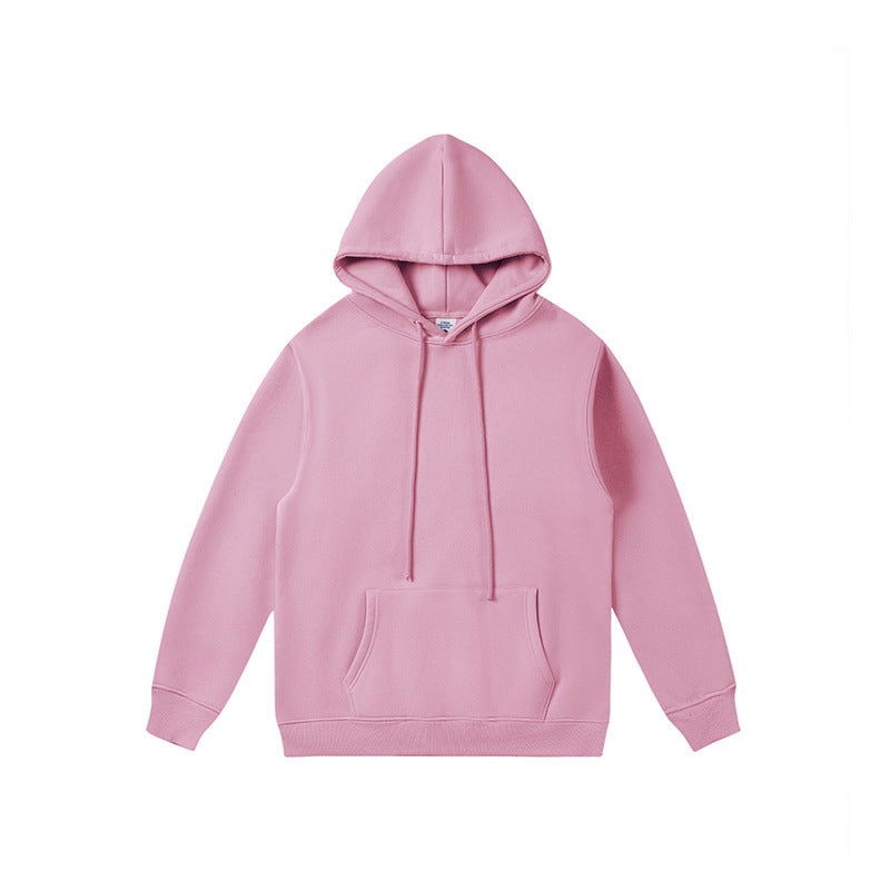 Trendy Unisex Fleece Tracksuit Solid Color Hoodie Sweatpants Set Autumn Winter Sports Jogging Outfit