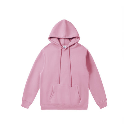 Trendy Unisex Fleece Tracksuit Solid Color Hoodie Sweatpants Set Autumn Winter Sports Jogging Outfit