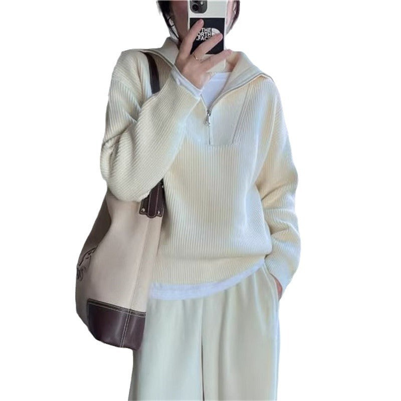 Women's Loose Fit Knit Pullover – Casual Everyday Sweater