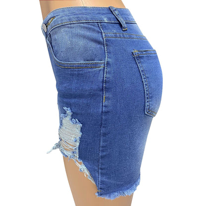 High Waist Light Blue Denim Shorts Women – Casual Summer Outfit & Streetwear