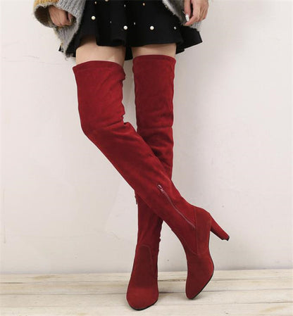 Synthetic Leather Long Over The Knee High Boots