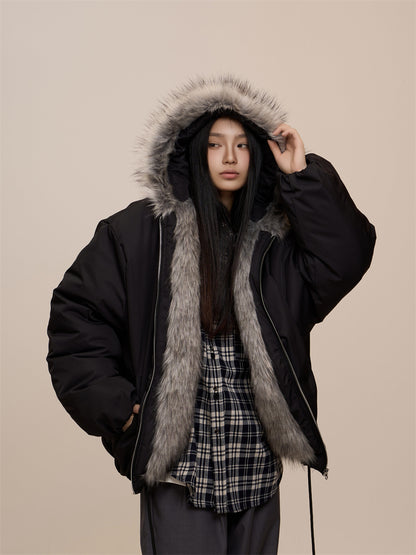 Furr Inside Warm Womens Hooded Jackets