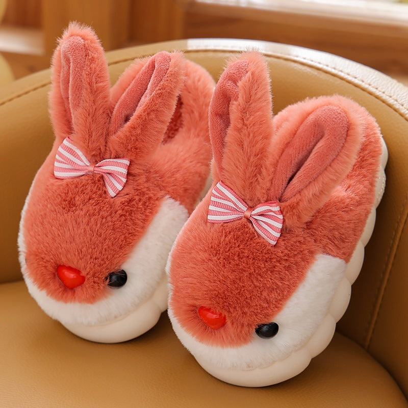 New Arrival Children Kids Plush Rabbit Winter Slippers