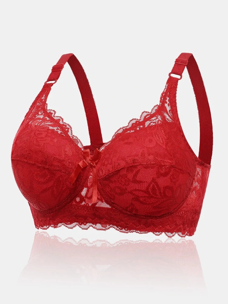 E G Cup Adjustable Back Plus Size Lace Bra