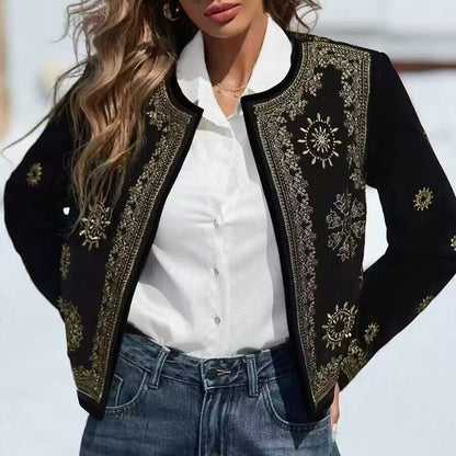 Lightweight Floral Print Casual Long Sleeve Jacket