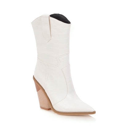 Pointed Toe Stretch Suede Slip On Ankle Boots For Women