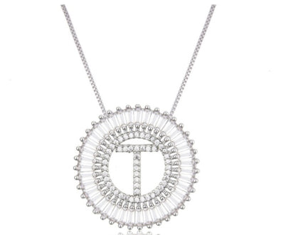 A Z Letter 6mm Imitation Pearls Necklace For Women