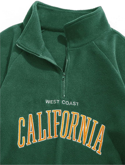 Whistler British Colombia Printed Half Zipper Sweatshirts