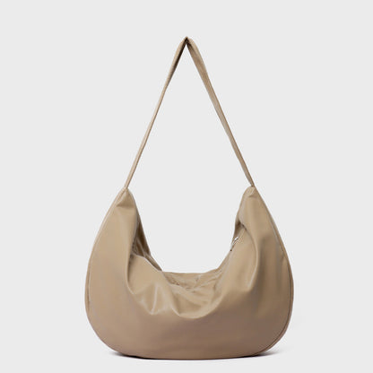 Large Capacity Soft Leather Tote Bag Minimal Chic Shoulder Crossbody