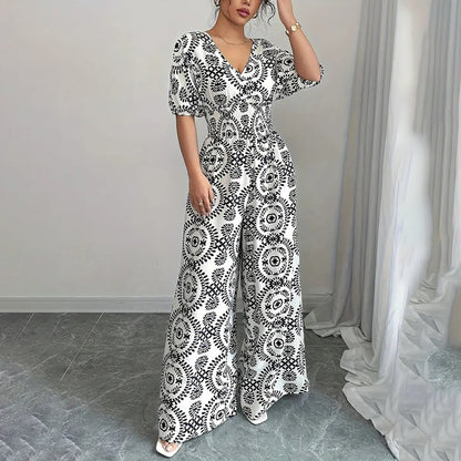 Summer Streetwear Style Casual Wide Leg Jumpsuits Overall