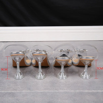 Women’s Transparent High Heel Sandals | Rhinestone PVC Korean Style Heels
