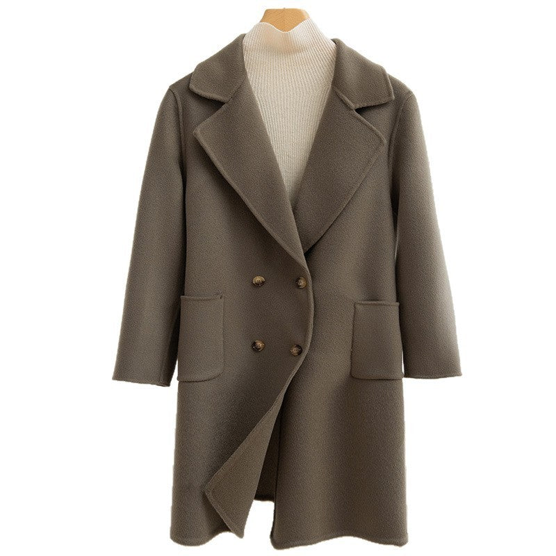 Double Breasted Duck Down Warm Soft Winter Parka Coat For Women